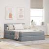 vidaXL Lit avec rangement et matelas Gris clair 140 x 190 cm