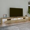vidaXL Meuble TV avec lumi&egrave;res LED Ch&ecirc;ne sonoma 260x36,5x40 cm