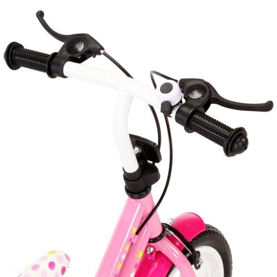 vidaXL Vélo pour enfants 12 pouces Blanc et rose
