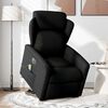 vidaXL Fauteuil inclinable de massage &eacute;lectrique Noir Tissu