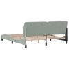 vidaXL Cadre de lit sans matelas gris clair 180x200 cm velours
