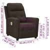 vidaXL Fauteuil électrique de massage Marron foncé Tissu