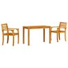 vidaXL Ensemble de salle &agrave; manger pour jardin 3 pc Marron
