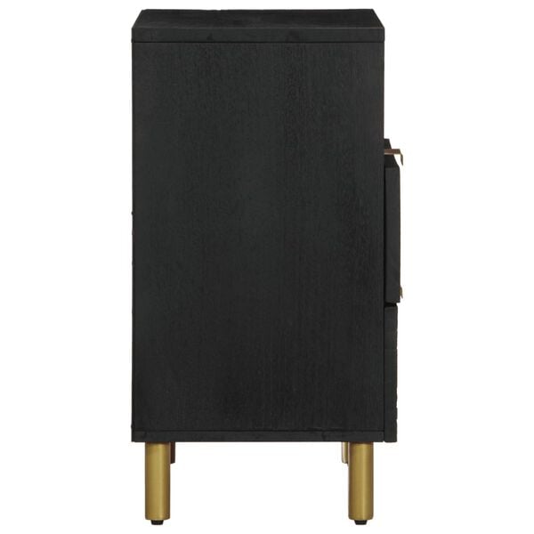 vidaXL Table de chevet noir 50x33x62 cm bois d'ing&eacute;nierie