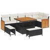 vidaXL Ensemble de canap&eacute; de jardin 9 pc 9-Nombre de places