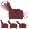 vidaXL Fauteuil inclinable &eacute;lectrique Rouge bordeaux Tissu