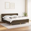 vidaXL Sommier &agrave; lattes de lit avec matelas Marron fonc&eacute; 160x200 cm