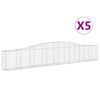 vidaXL Paniers &agrave; gabions arqu&eacute;s 5 pcs 400x30x60/80 cm Fer galvanis&eacute;
