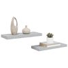 vidaXL &Eacute;tag&egrave;res murales flottantes 2 pcs gris b&eacute;ton 60x23,5x3,8 cm MDF