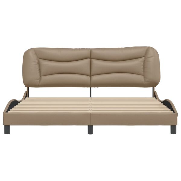 vidaXL Cadre de lit sans matelas Hvar cappuccino 180x200 cm similicuir