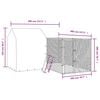 vidaXL Chenil d'ext&eacute;rieur pour chiens avec toit argent&eacute; 4x4x2,5 m