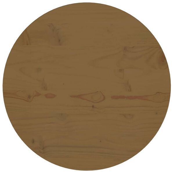 vidaXL Dessus de table Marron &Oslash;60x2,5 cm Bois de pin massif