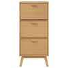 vidaXL Armoire &agrave; chaussures OLDEN marron 55x35x120 cm bois pin massif