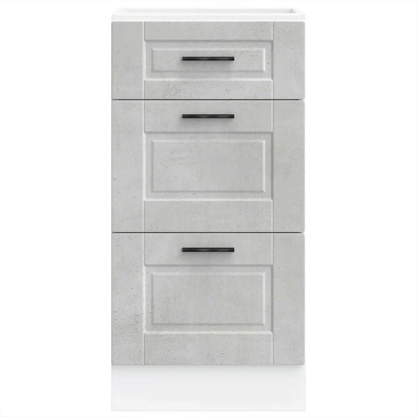 vidaXL Armoire de cuisine Porto gris béton bois d'ingénierie