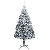 vidaXL Sapin de No&euml;l artificiel Blanc 180 cm PVC, Acier et Plastique