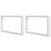 vidaXL Supports d'&eacute;tag&egrave;res pour lavabo 2 pcs blanc rectangulaire acier