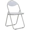 vidaXL Chaises pliantes à manger lot de 6 blanc similicuir