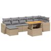 vidaXL Salon de jardin avec coussins 8 pcs beige r&eacute;sine tress&eacute;e