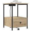 vidaXL Cabinet de chevet avec tiroir Ch&ecirc;ne Sonoma 42 x 41 x 56 cm