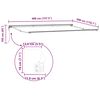 vidaXL Auvent R&eacute;tractable Jaune et blanc 400 &times; 300 cm