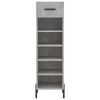 vidaXL Armoire &agrave; chaussures gris b&eacute;ton 30x35x105 cm bois d'ing&eacute;nierie