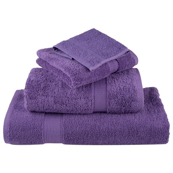 vidaXL Ensemble de serviettes de qualit&eacute; sup&eacute;rieure SOLUND 8pcs violet