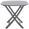 vidaXL Ensemble &agrave; manger de jardin 9 pcs Bois d'acacia massif Gris