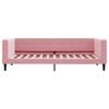 vidaXL Lit de jour avec gigogne et tiroirs sans matelas rose 90x200 cm