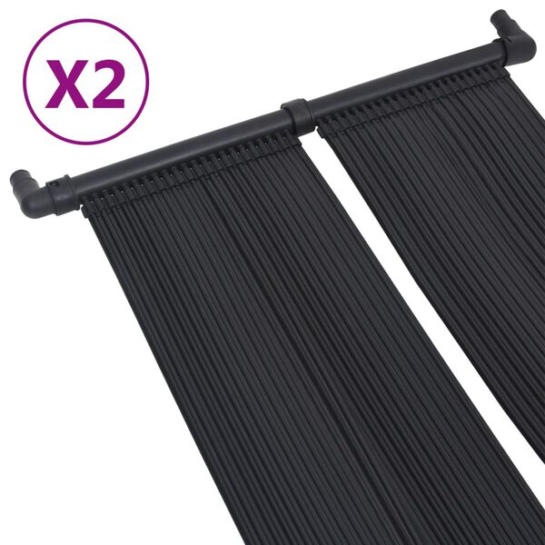 vidaXL Panneaux solaires de chauffage de piscine 2 pcs 80x310 cm