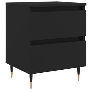 vidaXL Table de chevet Noir 40x35x50 cm Bois d&rsquo;ing&eacute;nierie
