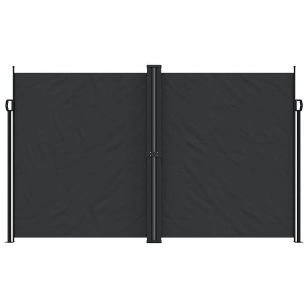 vidaXL Auvent lat&eacute;ral r&eacute;tractable noir 200x600 cm