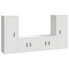 vidaXL Ensemble de meubles TV 4 pcs Blanc Bois d'ing&eacute;nierie