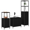 vidaXL Ensemble de mobilier de salle de bain 3 pcs Ch&ecirc;ne noir