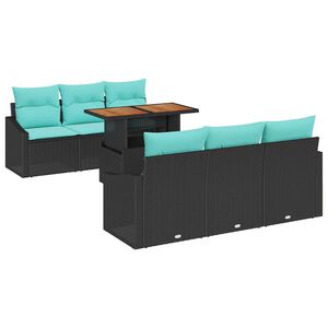 vidaXL Ensemble de canap&eacute; de jardin 7 pc 6-Nombre de places