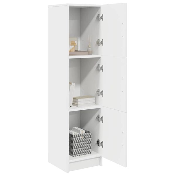 vidaXL Meuble de Rangement Blanc 31,5 x 32 x 124 cm Bois d'ingénierie