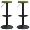 vidaXL Tabourets de bar lot de 2 vert clair velours