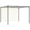 vidaXL Pergola avec toit r&eacute;glable Cr&egrave;me Blanc 3x3 m Acier