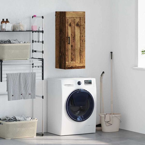 vidaXL Meuble mural Bois Ancien 34,5 x 34 x 90 cm Bois d'ing&eacute;nierie