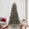 vidaXL Sapin de No&euml;l artificiel Vert 240 cm PVC, plastique et acier