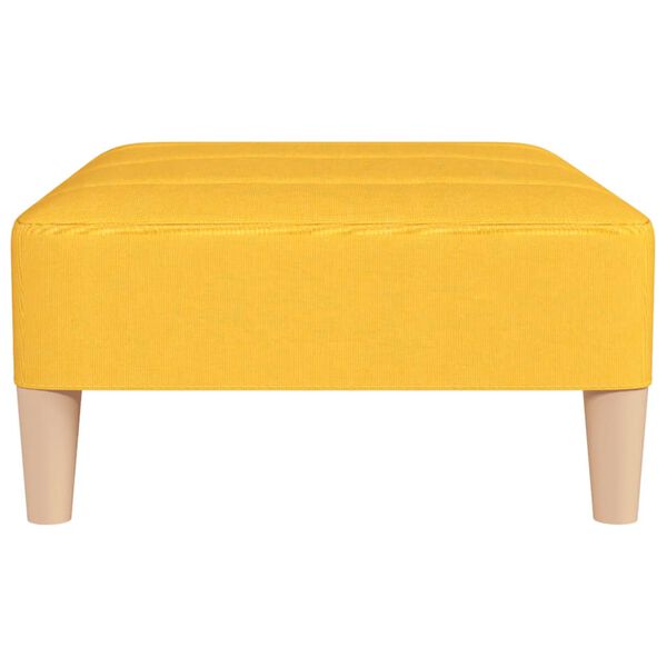 vidaXL Repose-pied Jaune 78x56x32 cm Tissu