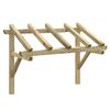 vidaXL Auvent de porte 150x100x100 cm Bois de pin solide