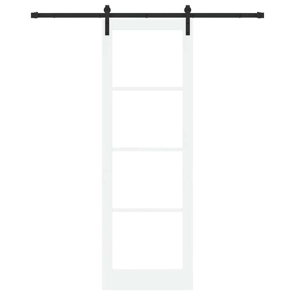 vidaXL Porte coulissante ORKDAL Blanc et Noir 78 x 232 cm