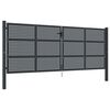 vidaXL Portail de jardin Anthracite 400x150 cm Acier