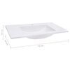 vidaXL Lavabo encastr&eacute; 750x460x130 mm SMC Blanc
