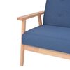 vidaXL Ensemble de canap&eacute; 2 pcs Tissu bleu