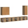 vidaXL Ensemble de meuble TV mural Montage mural 6 pcs Ch&ecirc;ne artisanal