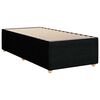vidaXL Sommier &agrave; lattes de lit avec matelas Noir 90x190 cm Tissu