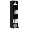 vidaXL Armoire à CD chêne noir 21x20x88 cm bois d'ingénierie