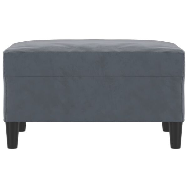 vidaXL Repose-pied Gris foncé 70x55x41 cm Velours