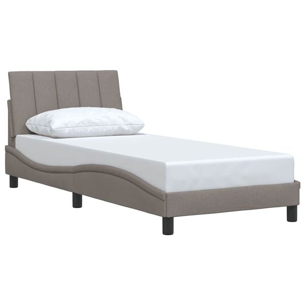 vidaXL Cadre de lit sans matelas Hanko taupe 80x200 cm tissu